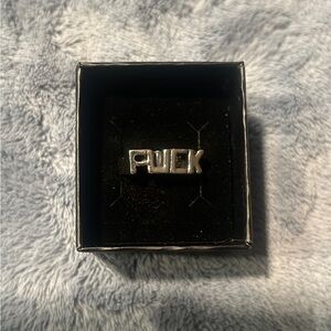 Silver Men's F*uck Ring